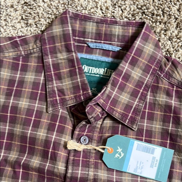 Outdoor Life Purple Casual Button Down Shirt - Picture 6 of 7